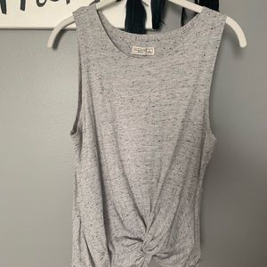 Heathered Top with Front Knot